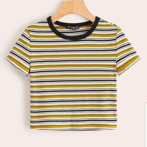 Shein Striped Crop Top